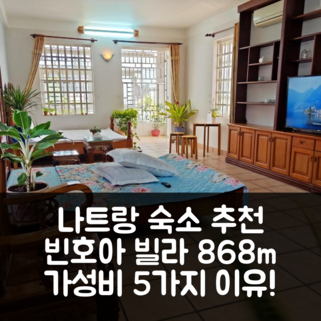 나트랑 숙소 여행 호텔 추천 빈호아의 빌라 868m² | 4개 침실과 수영장 완비한 최고의 가성비 5가지 이유