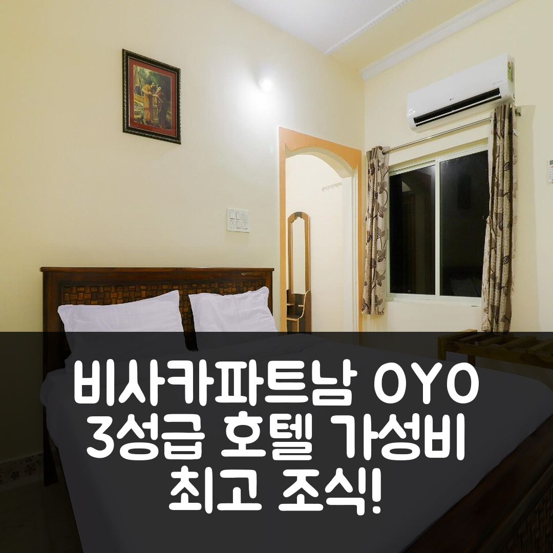 비사카파트남 숙소 여행 호텔 추천 오요 스리 홈스 | 가성비 뛰어난 3성급 조식과 수영장 정보 7가지