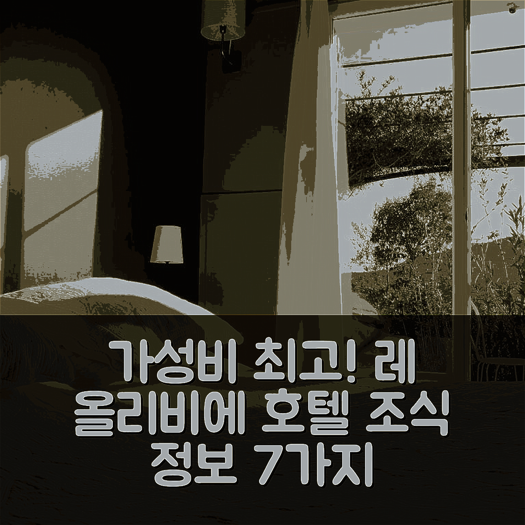 무스티에 생트 마리 숙소 여행 호텔 레 올리비에 호텔 | 가성비 최고의 위치와 조식 정보 7가지