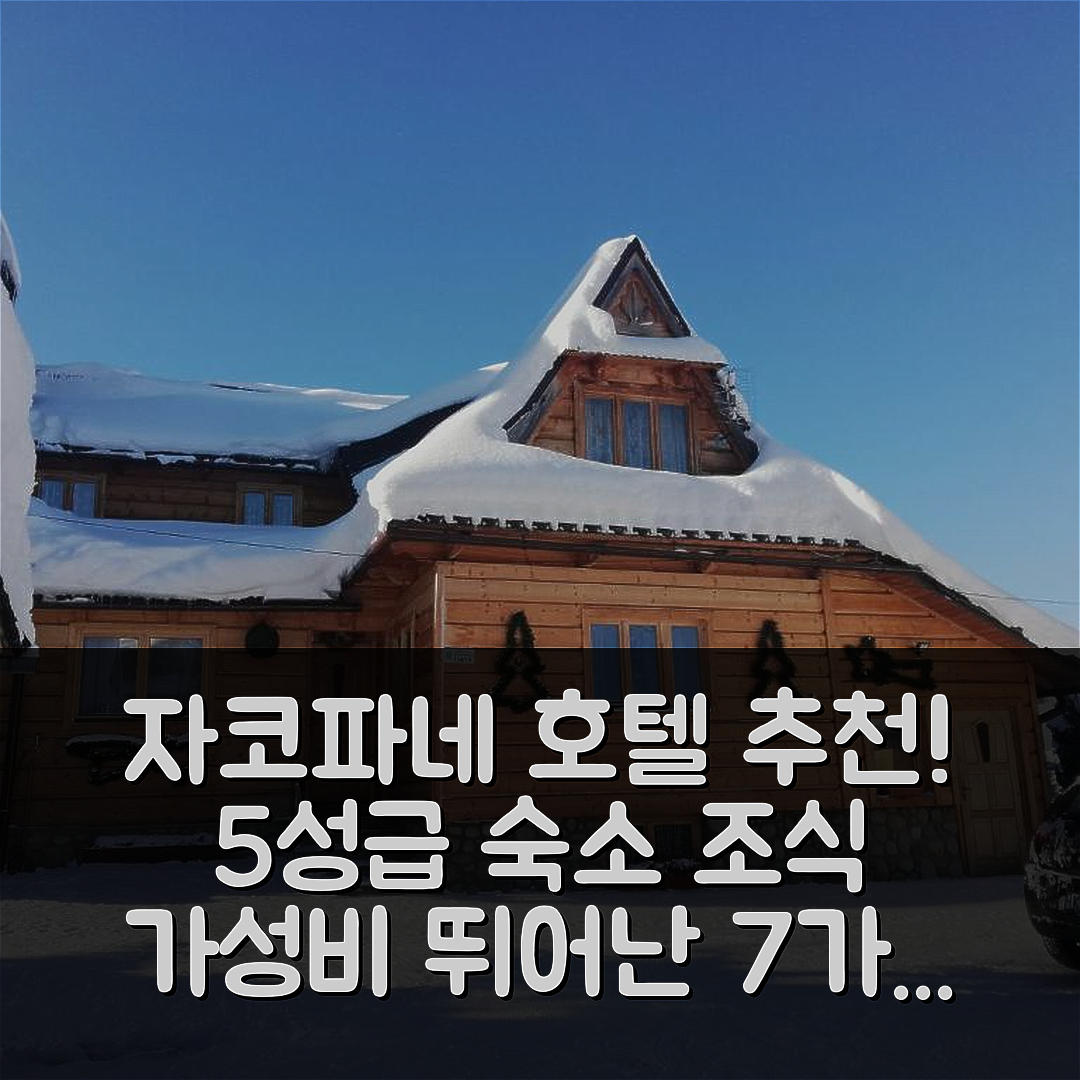 자코파네 숙소 여행 호텔 추천 스타레 크셉토프키 | 5성급 위치와 조식, 가성비 7가지 이유