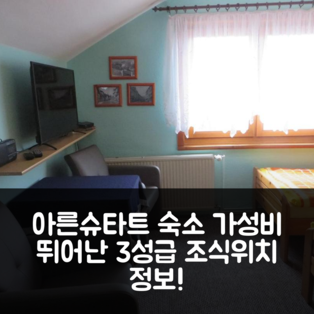 아른슈타트 숙소 여행 호텔 추천 펜션 스텝포낫 | 가성비 뛰어난 3성급 조식과 위치 정보 5가지