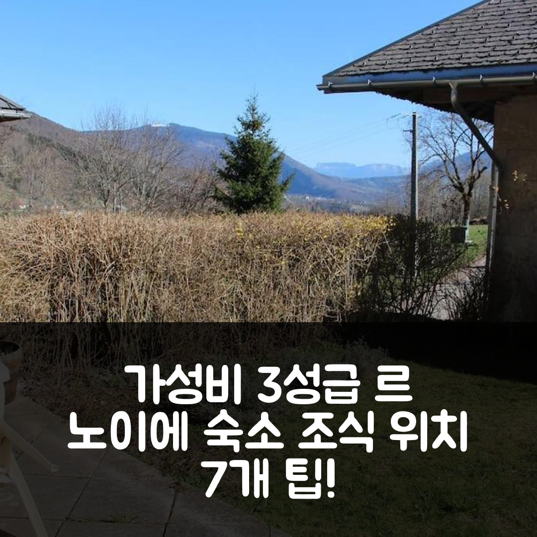르 노이에 숙소 여행 호텔 추천 오 피티유 봉뢰르 | 가성비 뛰어난 3성급 조식 및 위치 정보 7가지