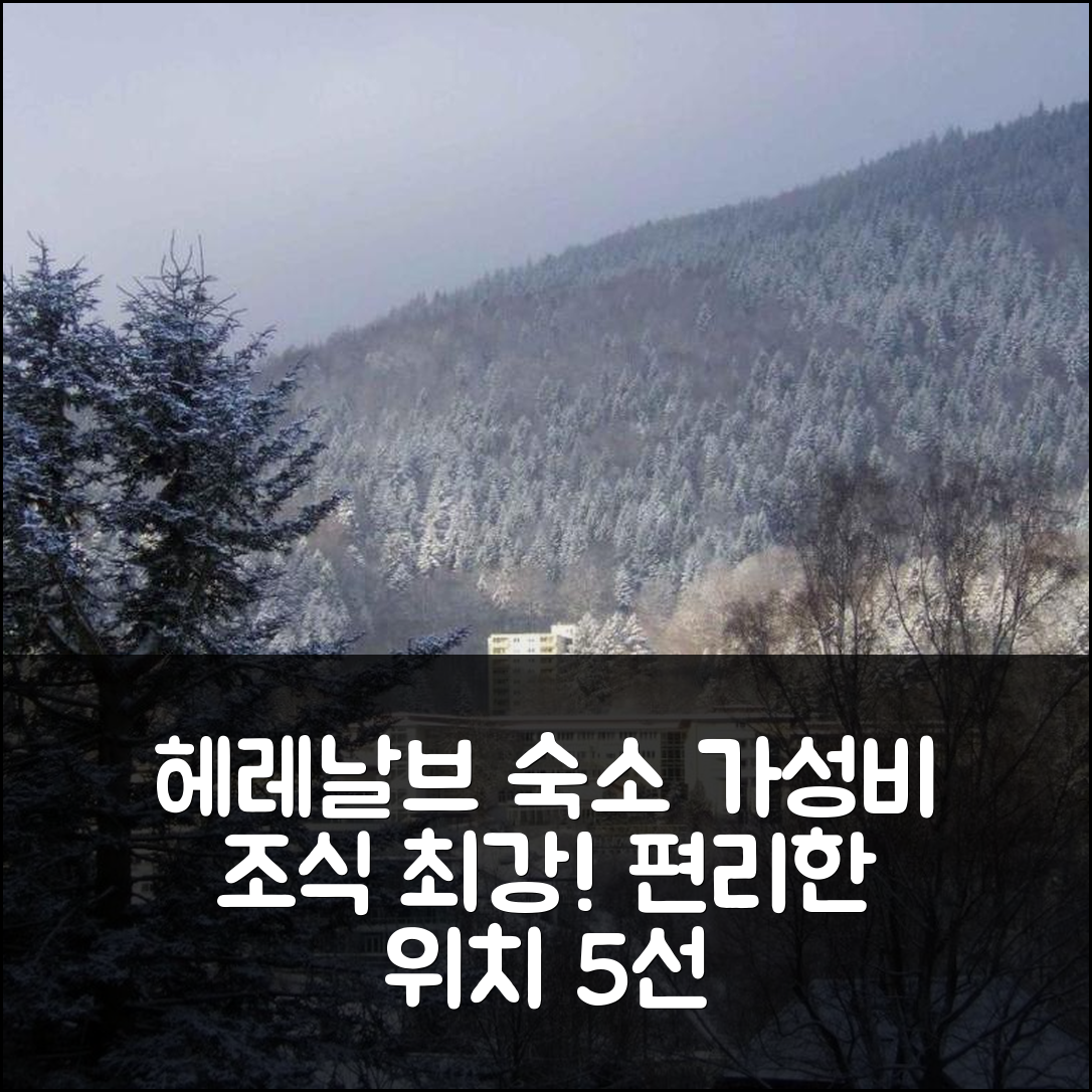 바트 헤레날브 숙소 여행 호텔 추천 페리엔워hnung 던레비 | 가성비 뛰어난 조식과 편리한 위치 정보 5가지
